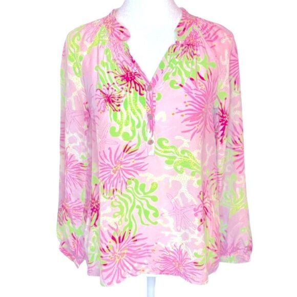 Lilly Pulitzer Elsa Silk Blouse - Picture 9 of 9